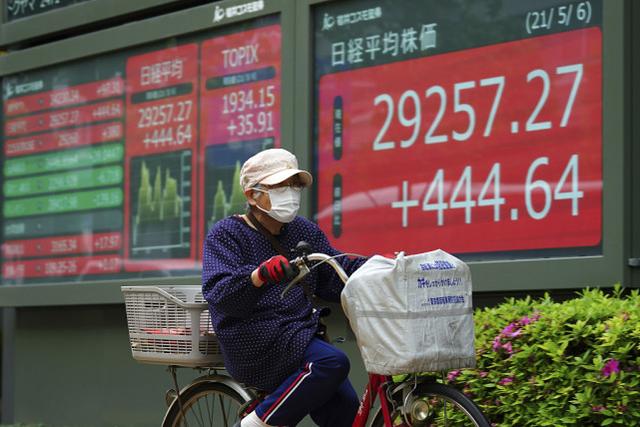 东京市民路过股价版 图源：视觉中国