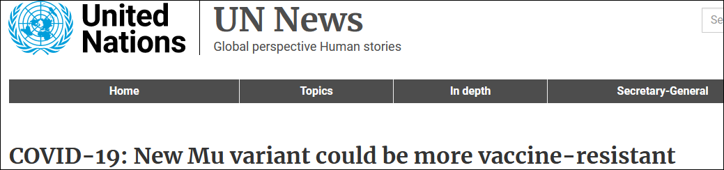 联合国官网：缪毒株可能对疫苗具备更强耐受性