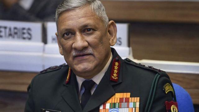 印度国防参谋长比平·拉瓦特。图源：印媒