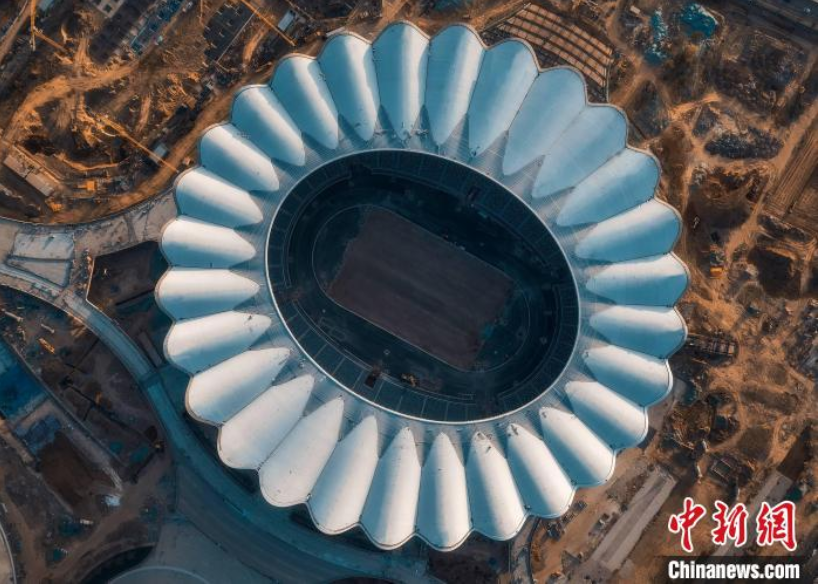 西安奥体中心体育场鸟瞰图.中建二局供图