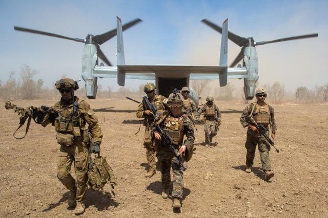 美澳两军联合演习.图源:美军推特