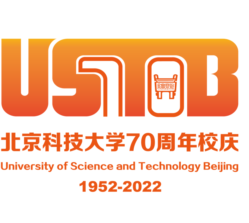 标志主体部分是北京科技大学英文缩写ustb,其中字母t两边空隙处形成