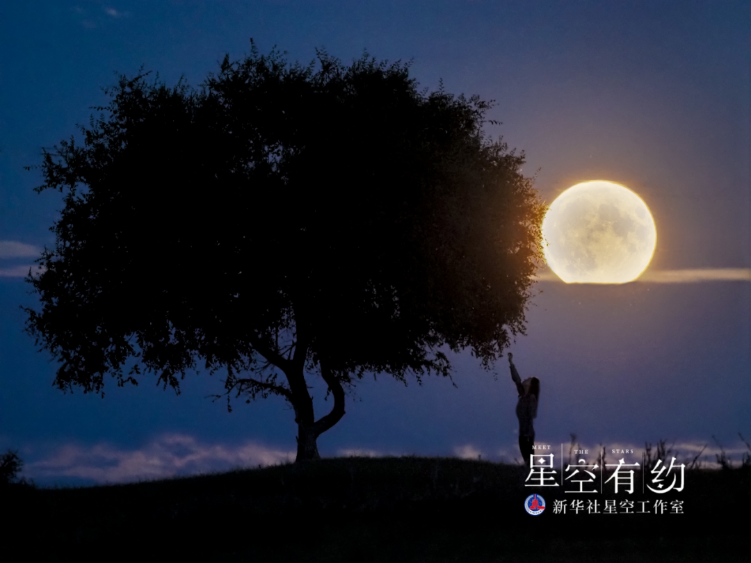 北京市天文摄影爱好者王俊峰2019年8月15日（农历七月十五）在黑龙江大庆拍摄的圆月。（本人供图）
