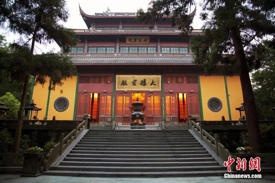 资料图：灵隐寺是中国佛教著名寺院，位于浙江省杭州市西湖西北面。