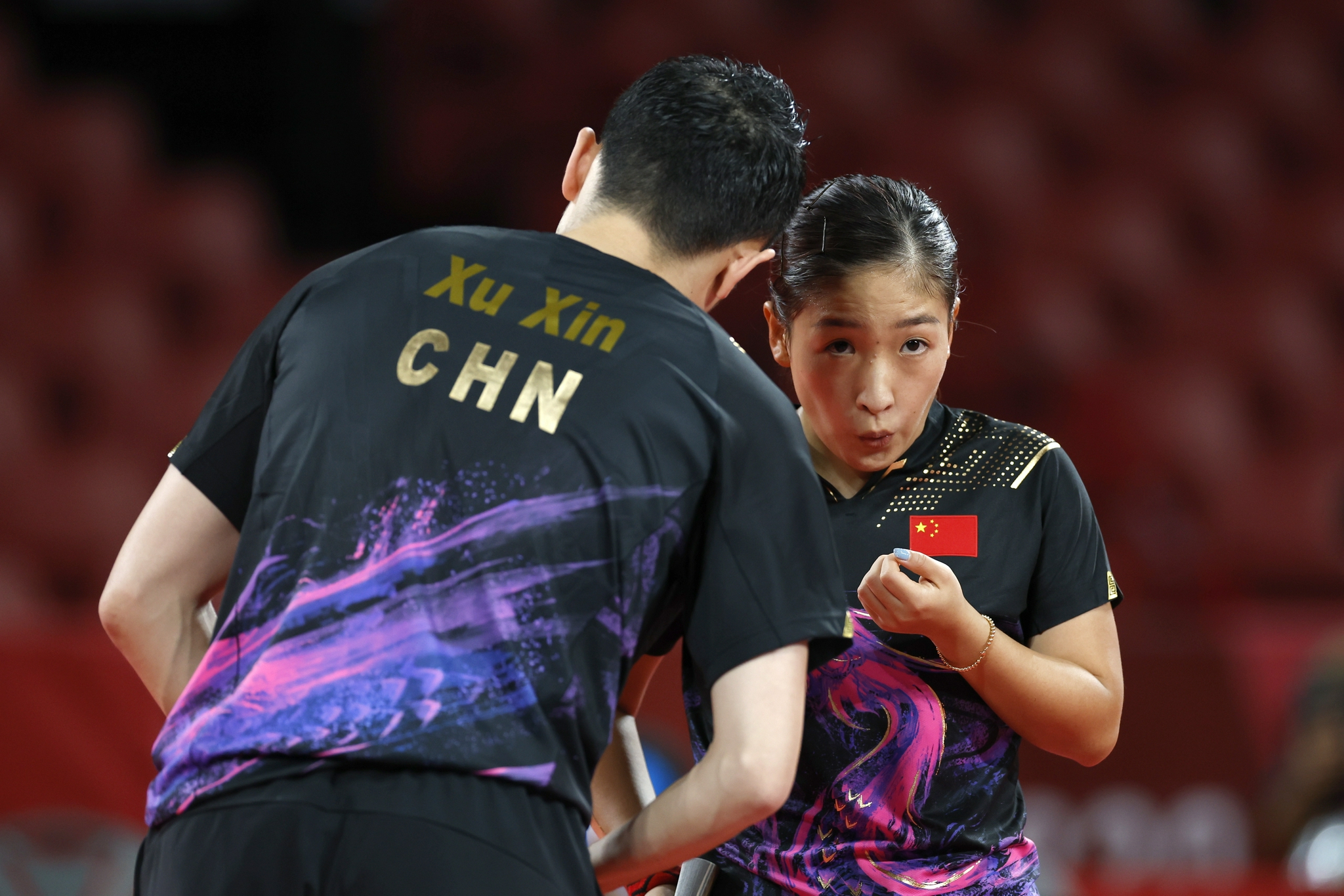 许昕和刘诗雯组合在东京奥运会。
