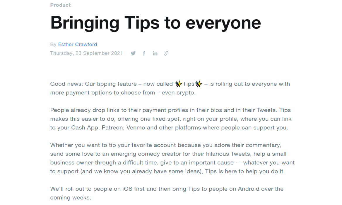 （来源：推特博客）