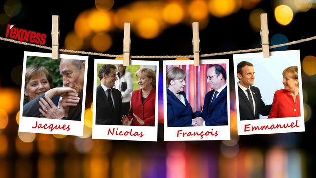 默克尔和4任法国总统法国《快报》图