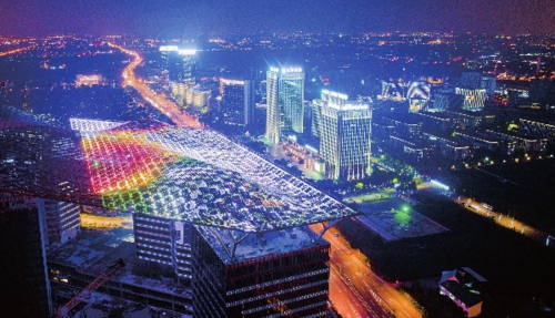 &nbsp;&nbsp;&nbsp;&nbsp; g60科创走廊临港松江科技城夜景.姜辉辉/摄