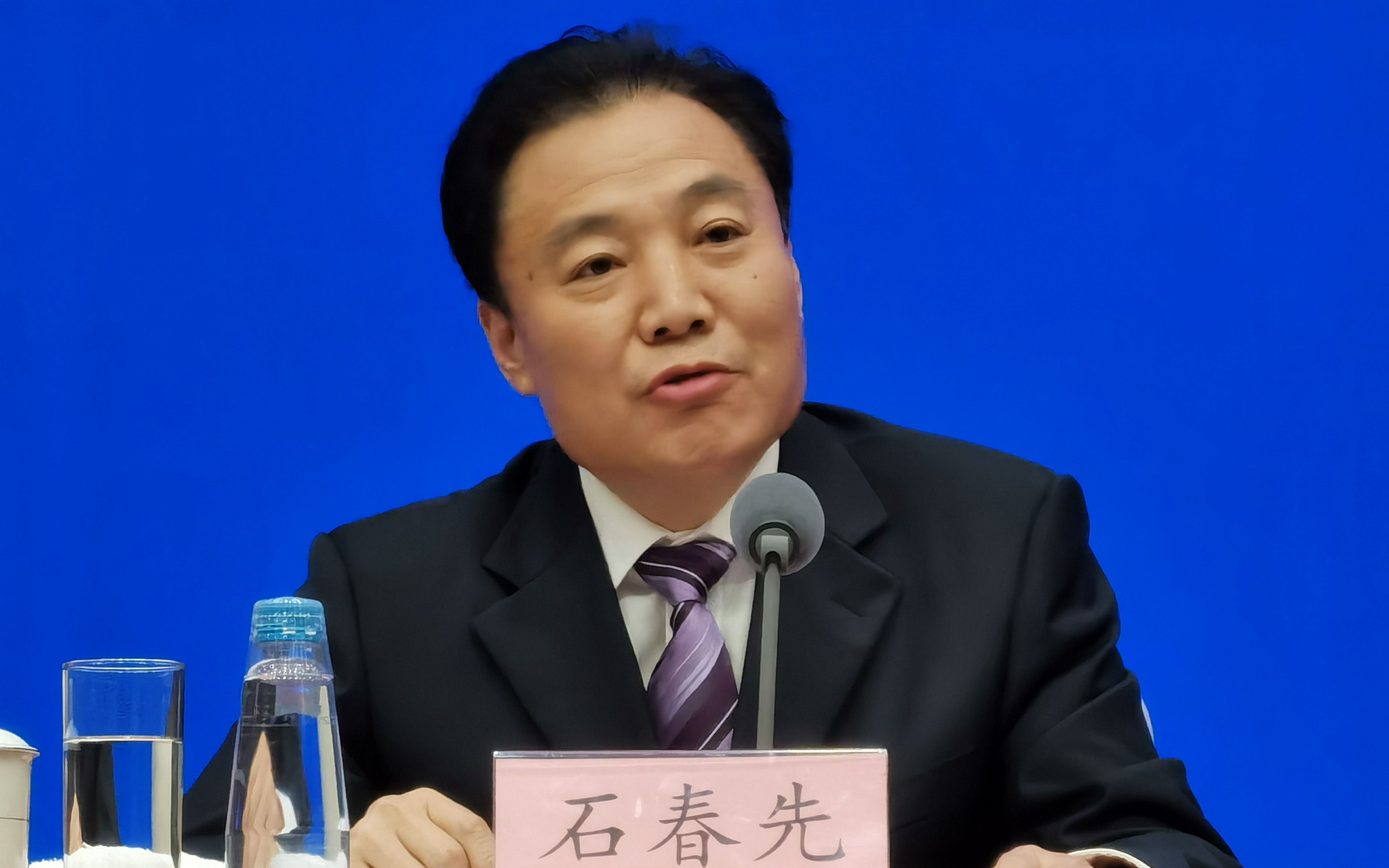 水利部规划计划司司长石春先.新京报记者 陈琳 摄