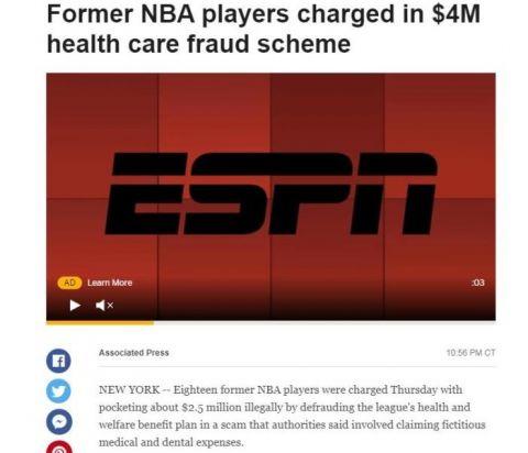 诈骗约400万 18名前nba球员被指控骗取保险金 Nba 新浪财经 新浪网 诈骗约400万 18名前nba球员被指控骗取保险金 Nba 新浪财经 新浪网