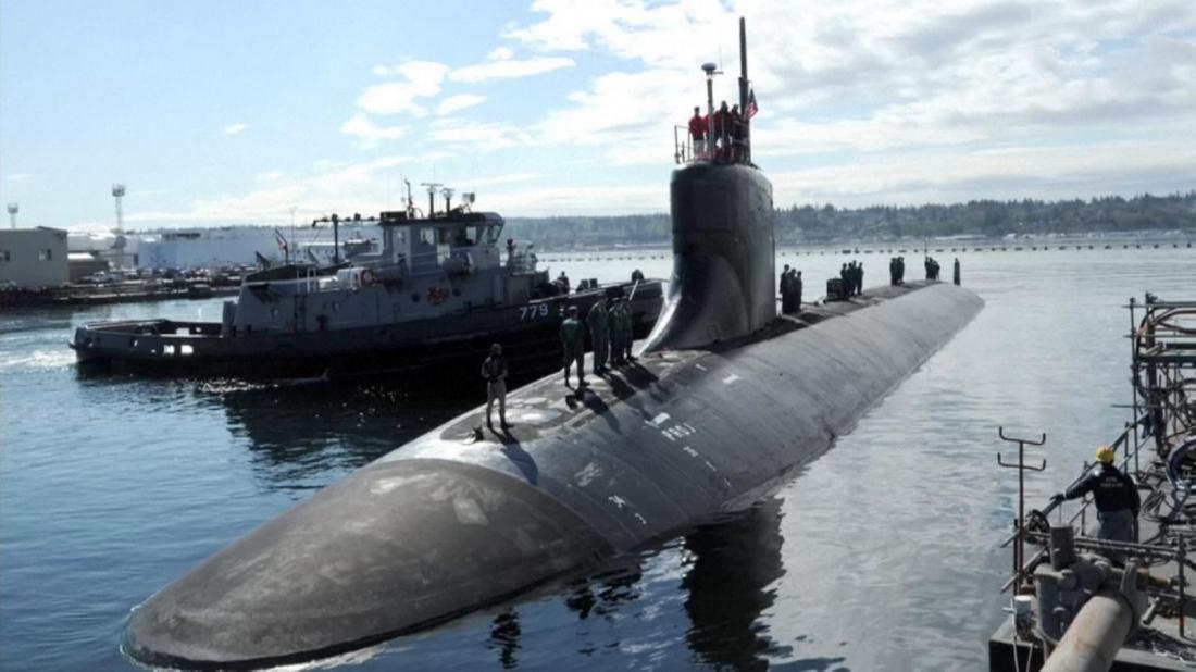 美核潜艇在南海碰撞后抵达关岛 媒体发现一个细节