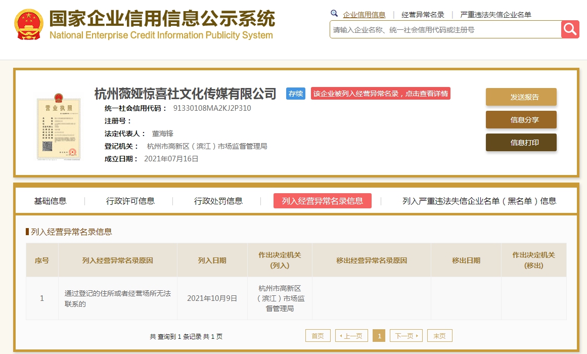 国家企业信用信息公示系统网站截图