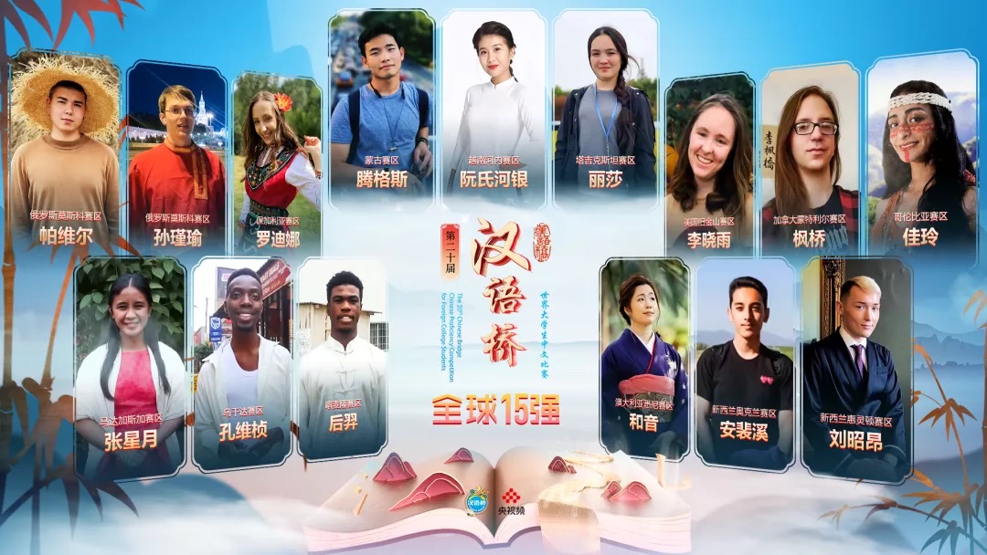 第二十届“汉语桥”世界大学生中文比赛全球15强名单新鲜出炉
