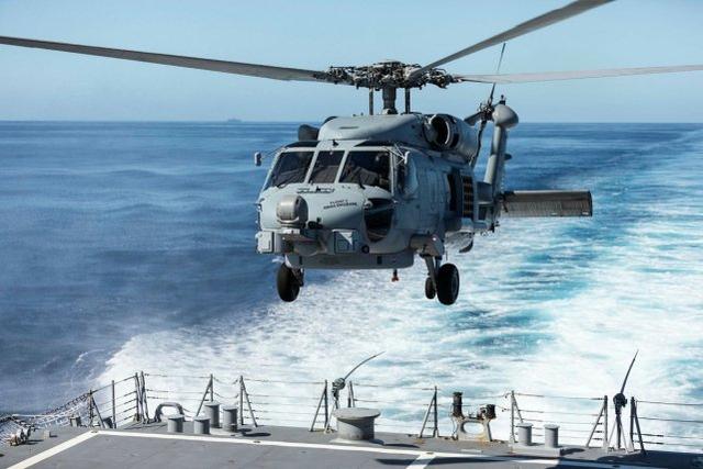 澳大利亚海军的MH-60R“海鹰”直升机。图源：澳大利亚国防部