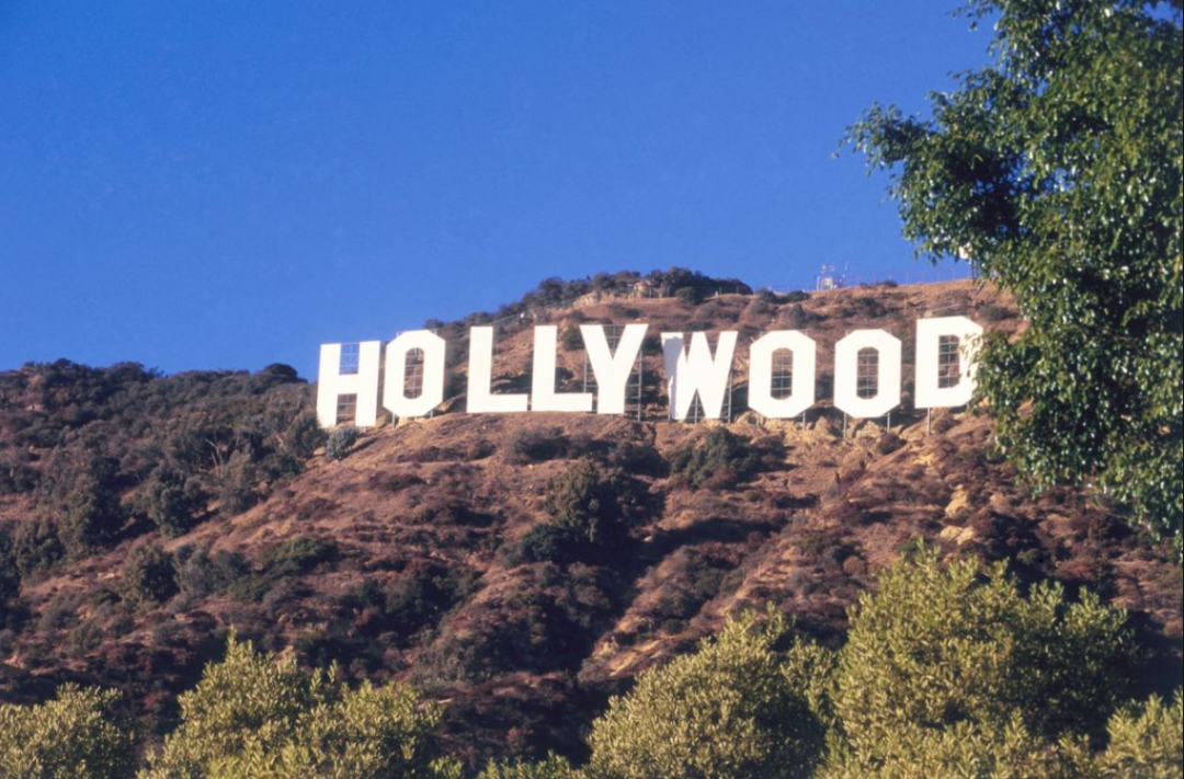 美国好莱坞山顶字牌 图片来源：视觉中国