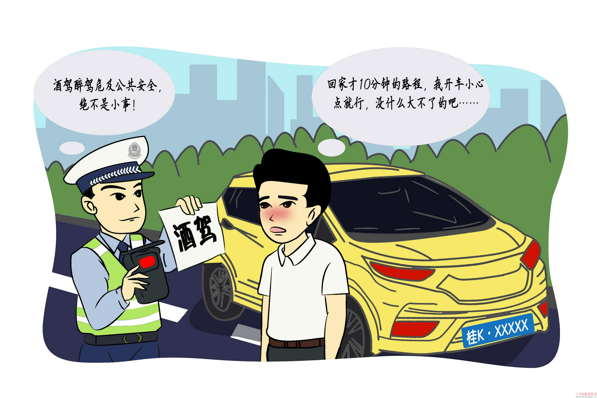 酒后驾车害人害己