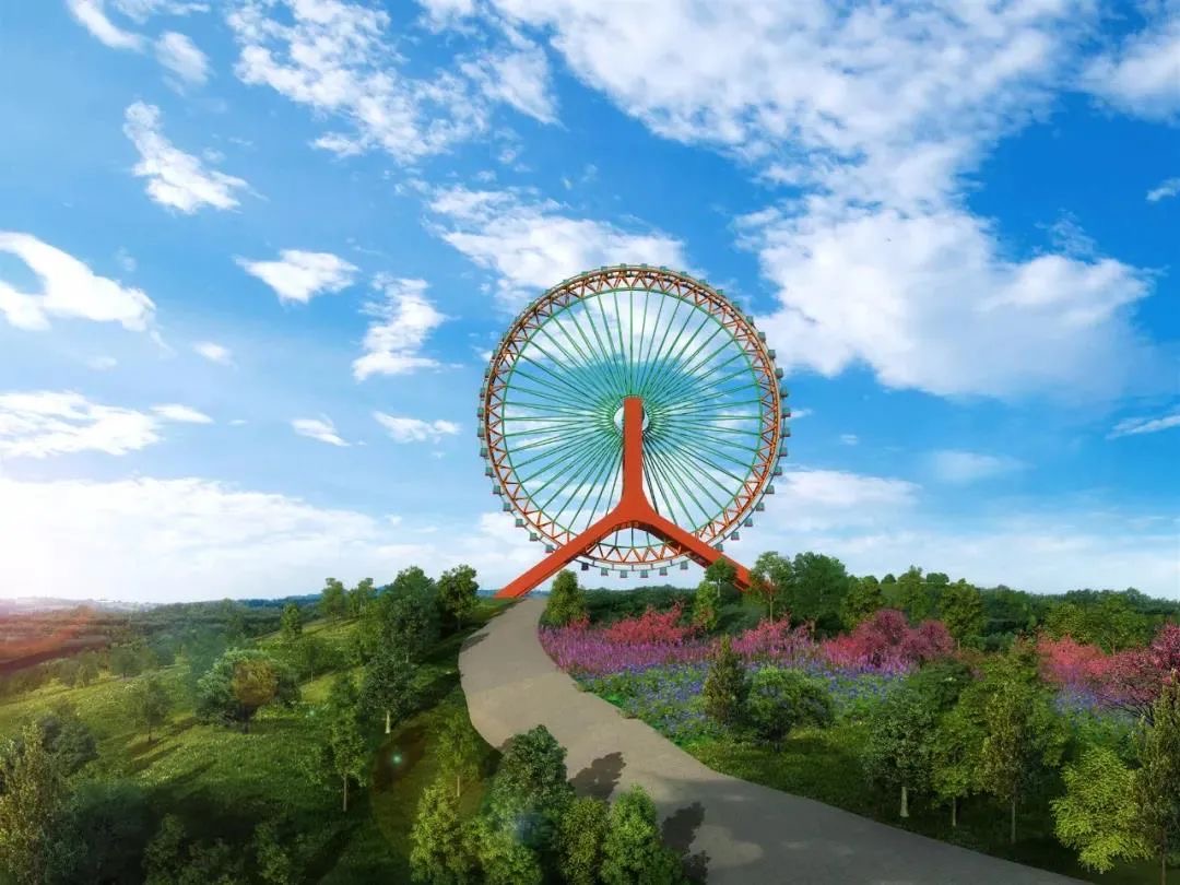 颜值爆表大柳塔之眼摩天轮顺利合圆