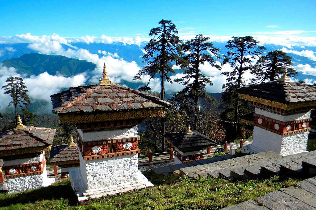 不丹风景名胜资料图。