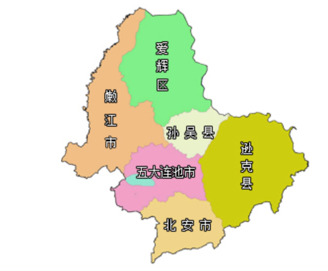 黑龙江黑河市地理位置图片
