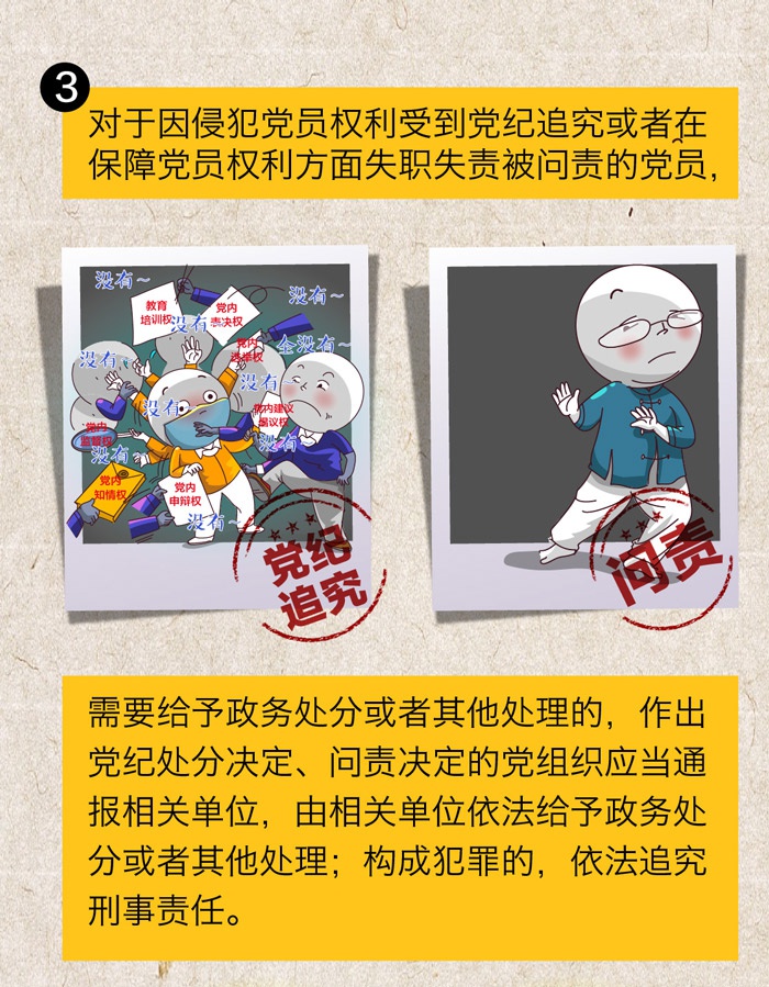 一定之规党员权利保障条例⑤在保障党员权利工作中失职失责会受到什么