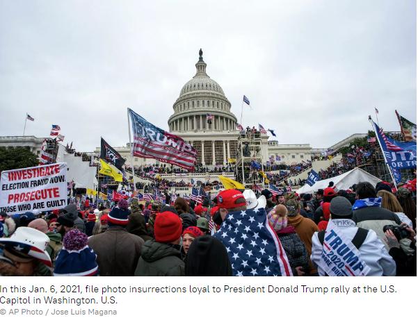 美联社该民调结果公布之时,已有650多人因与1月6日国会山骚乱事件有关
