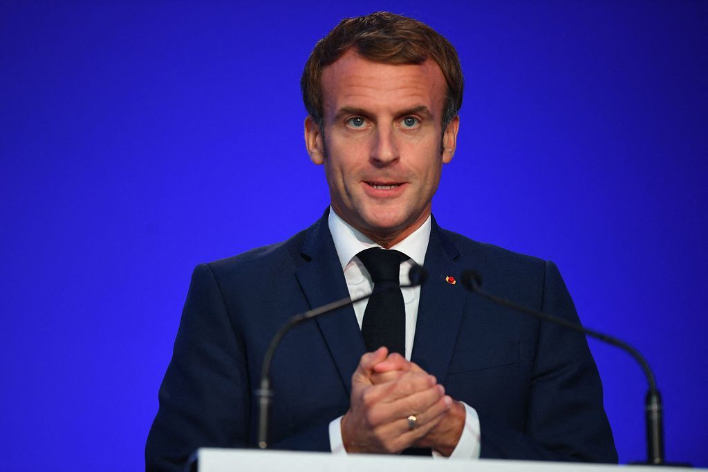 马克龙资料图。