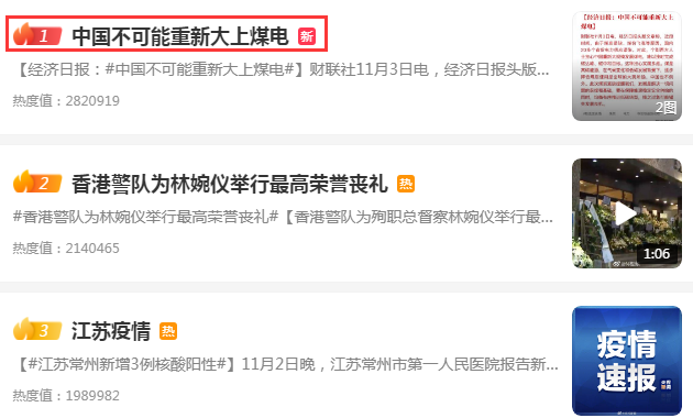 热搜第一 多省供电紧张 媒体 中国不可能重新大上煤电 两部门发布重磅通知 煤炭 新浪财经 新浪网