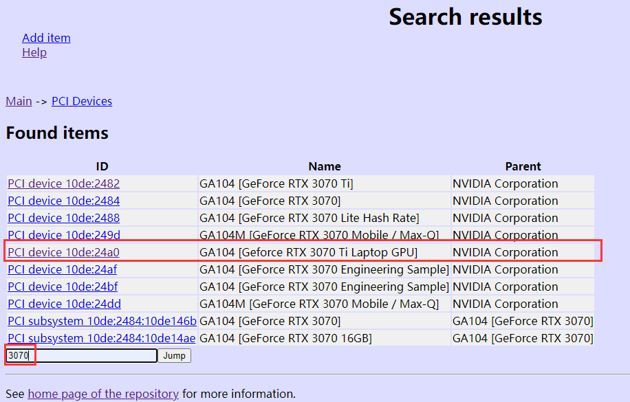 英伟达GeForce RTX 3070 Ti移动端GPU现身PCI ID数据库