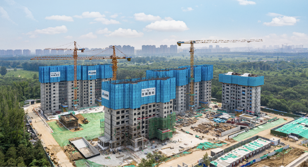 (8月华樾国际工地实景)