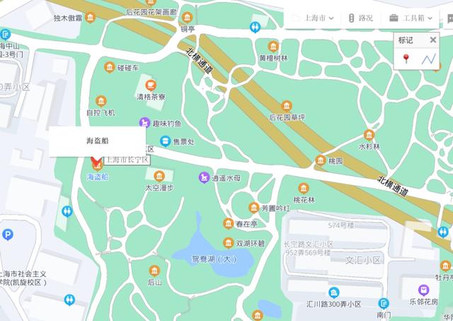 闸北公园(东门)8.世纪公园(浮雕墙处)9.共青森林公园(西门)10.