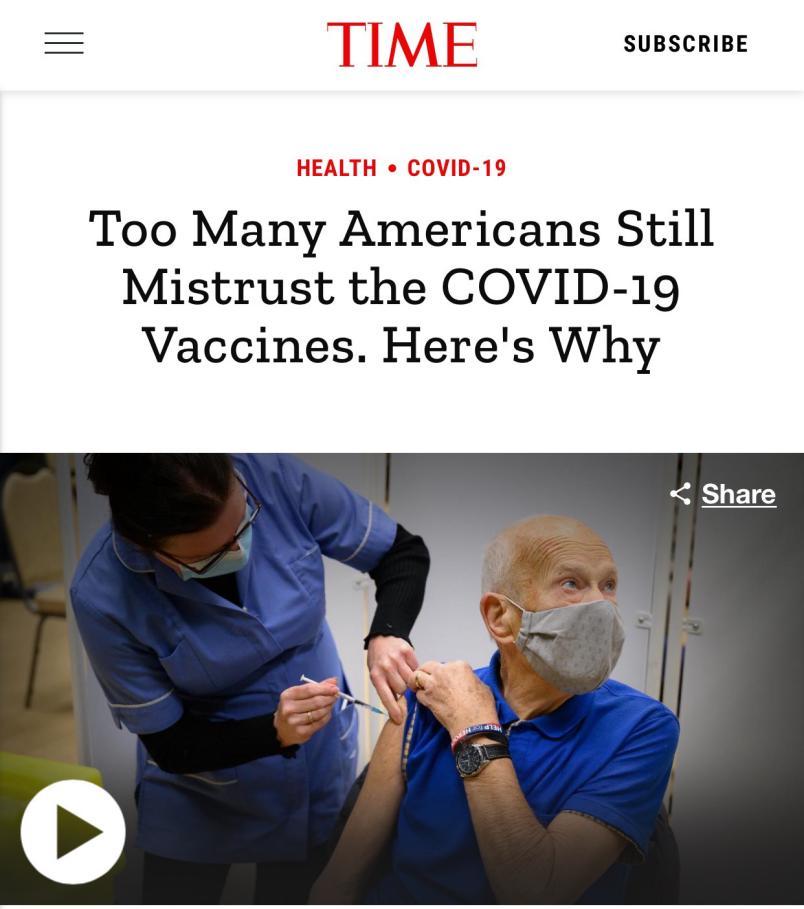 美国分化：“孤岛”社会抵触疫苗 接种路漫漫何时走完