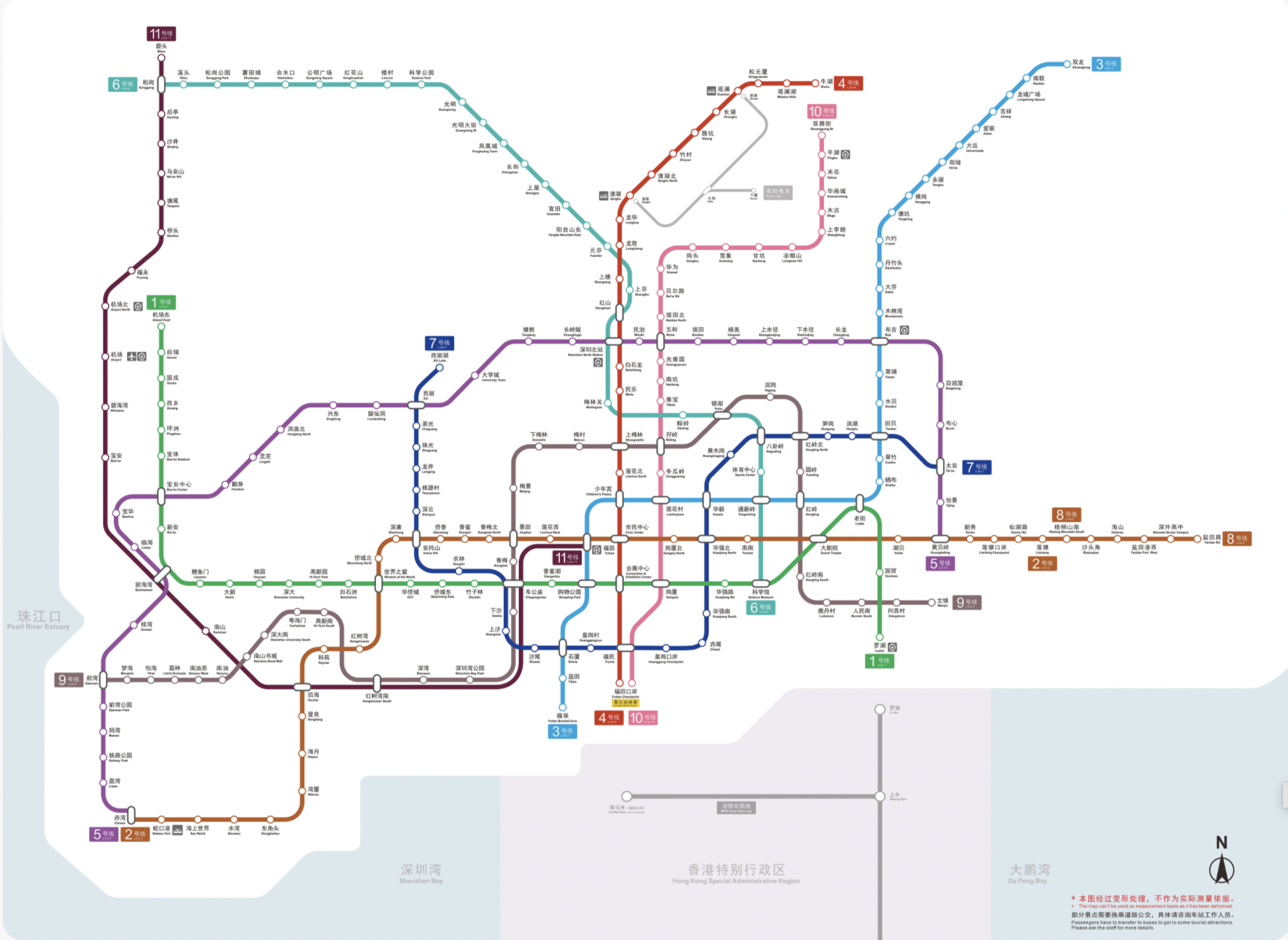 深圳地铁线路图 2022年图片