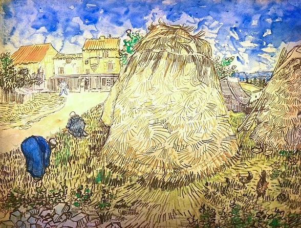 梵高水彩画《小麦堆》拍出3590万美元创纪录高价,曾遭纳粹劫掠