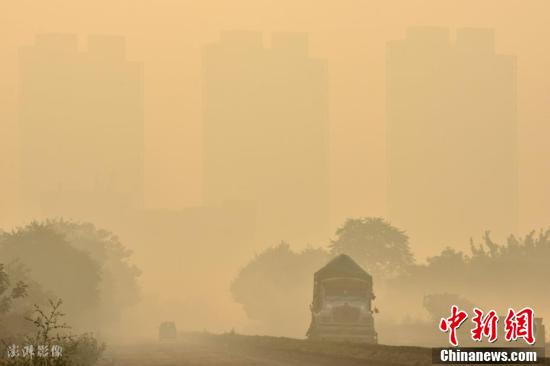 印度首都新德里空气污染严重。图片来源：icphoto