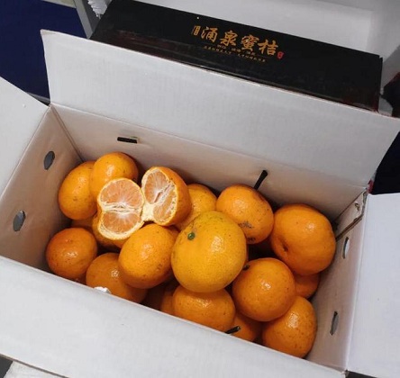 陈先生赠送的蜜橘。图源：央视新闻