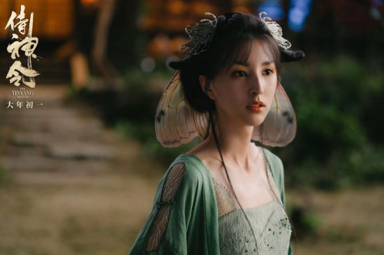 阴阳师电影侍神令剧照桃花妖侧颜美如画