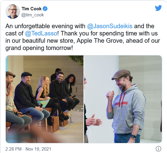 苹果洛杉矶格罗夫Apple Store开业 《足球教练》演员现身