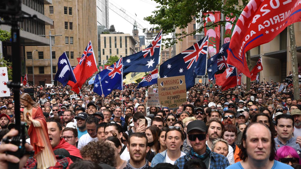 新南威尔士州抗议人群 图自澳媒