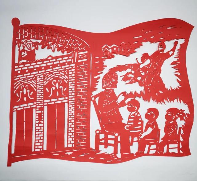 方松剪纸达人作品获市级比赛银奖