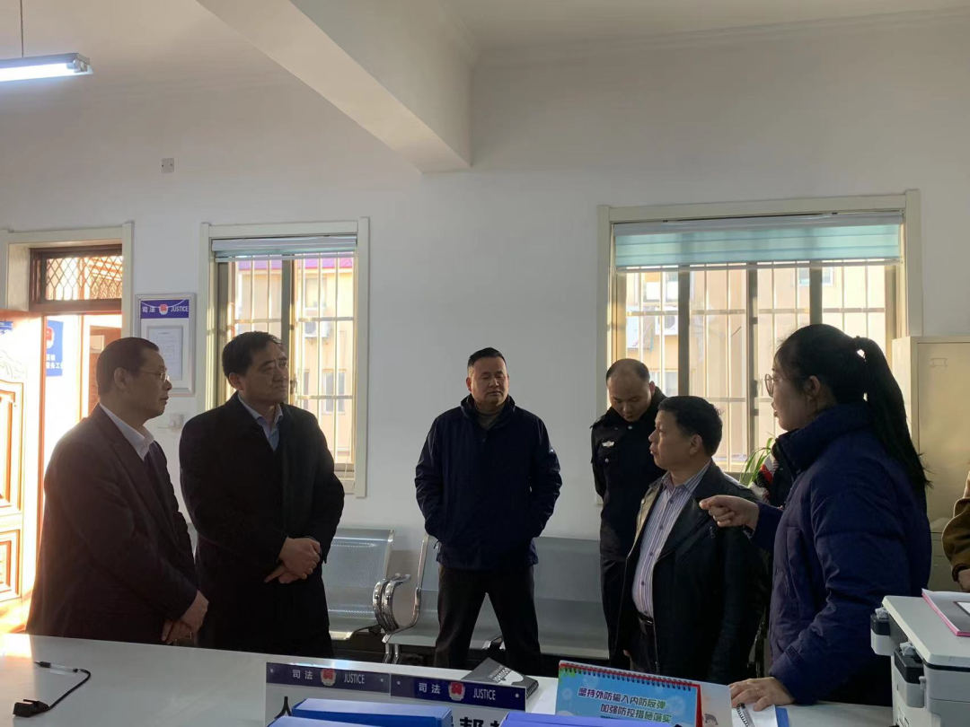 县委常委政法委书记陈明月到濉溪司法所督导调研群众安全感满意度双