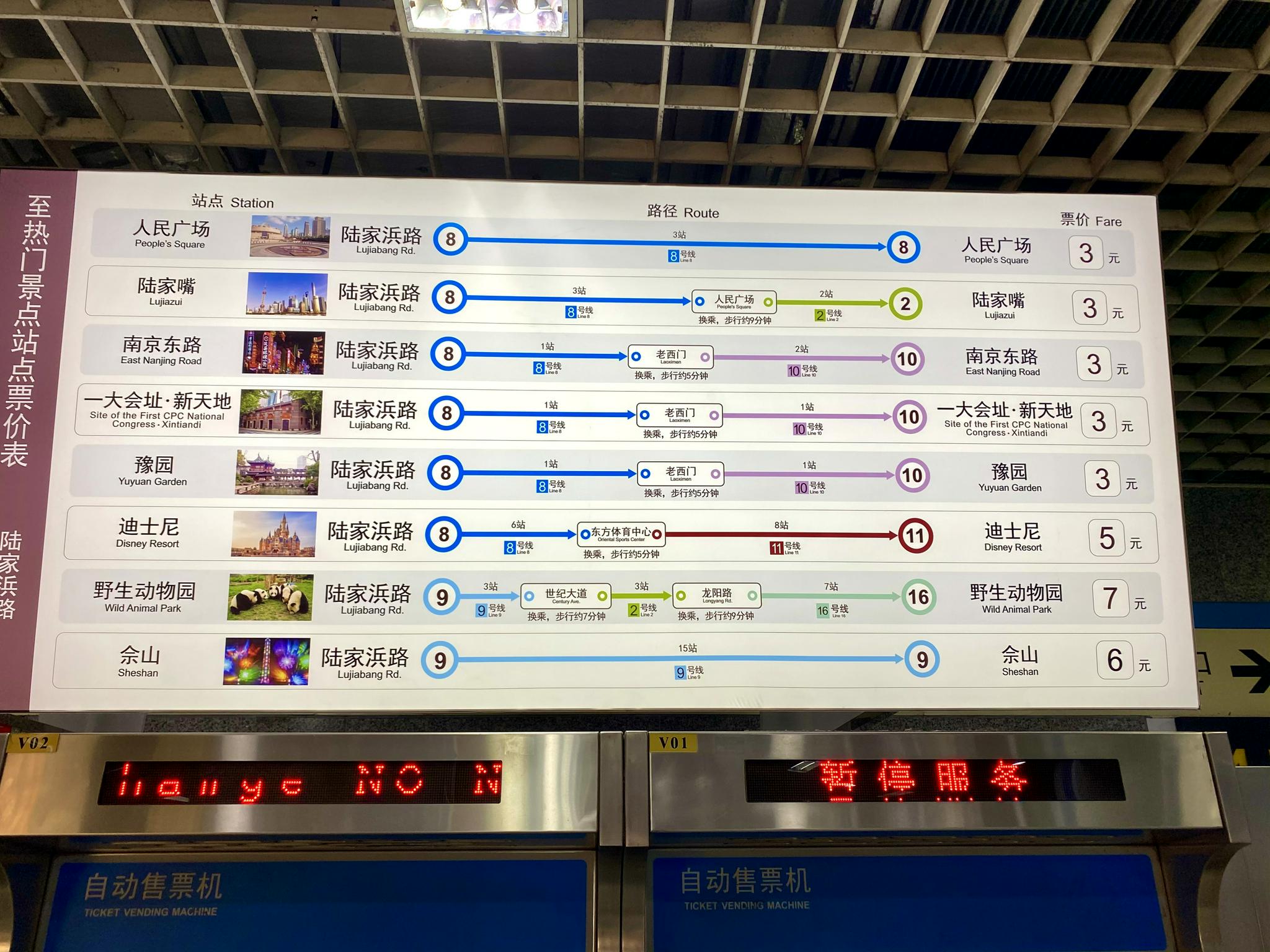 去哪儿一目了然小小地铁站万能通上海
