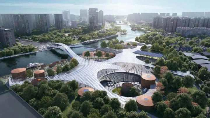 小河公园效果图