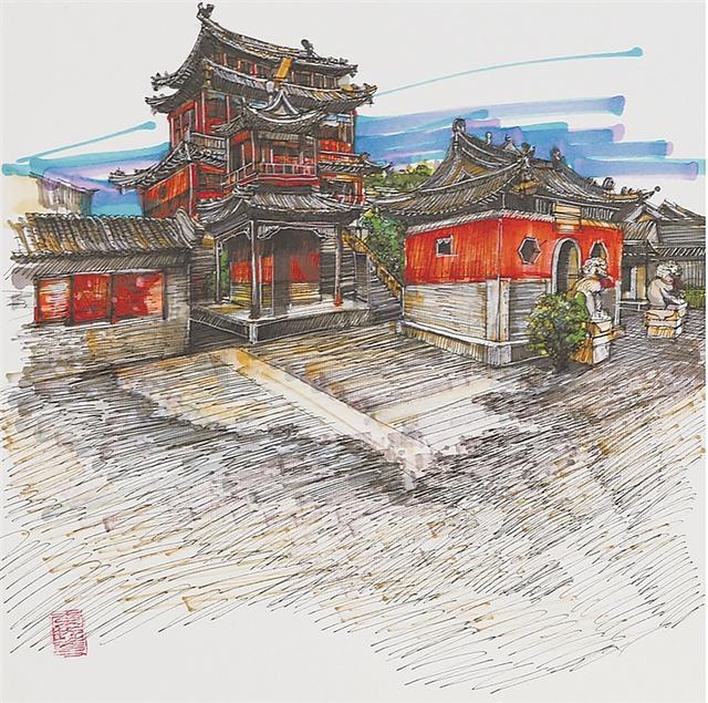 笔尖下的保定古建筑之一