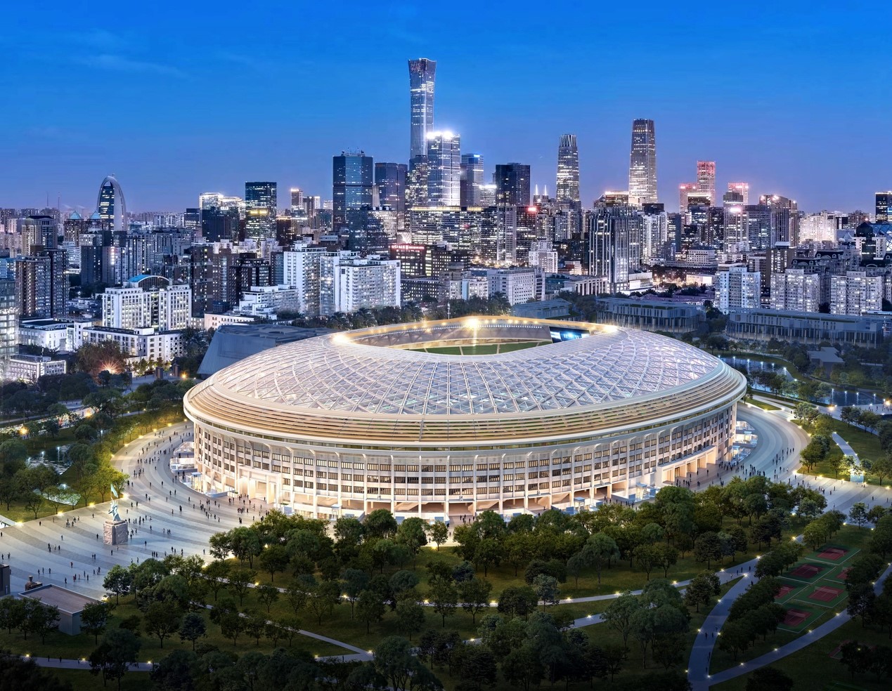 改造复建后的工体效果图