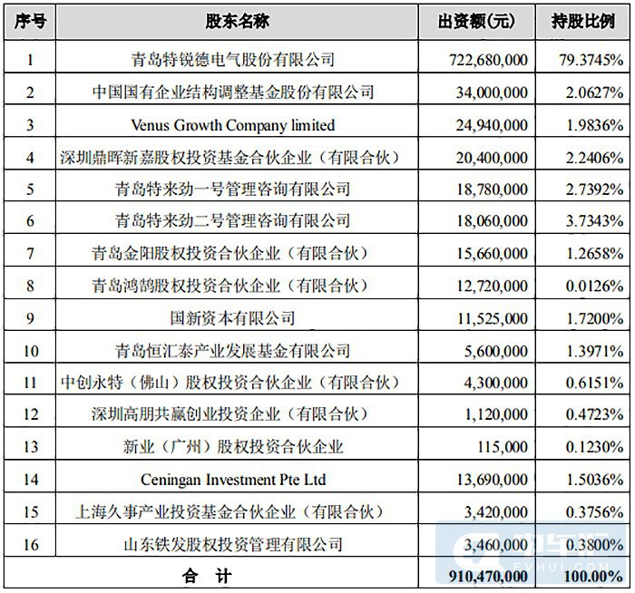 本次增资后的股东情况