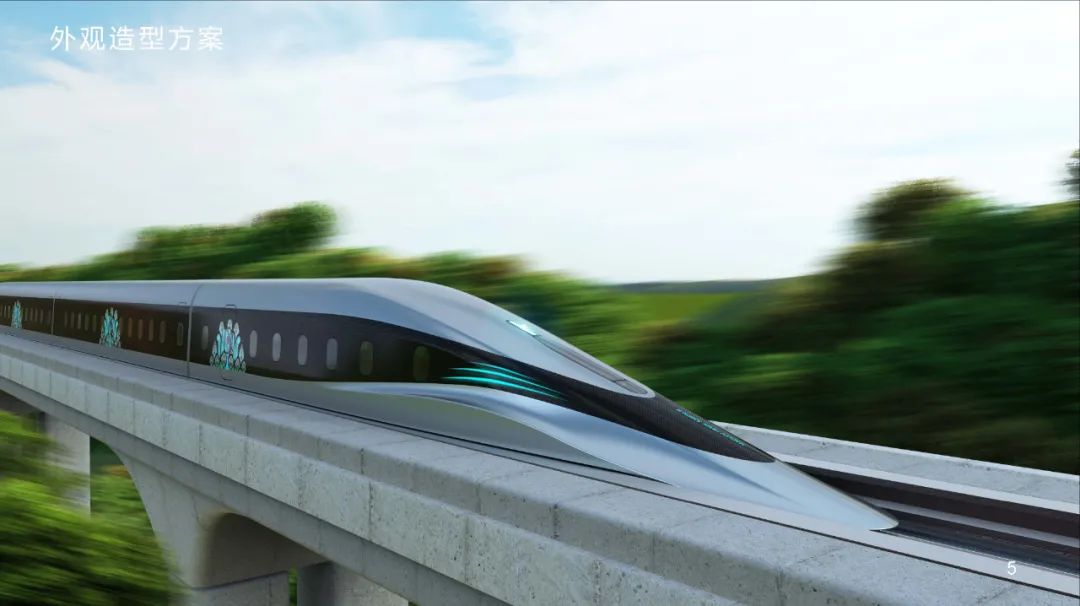  未来高温超导高速磁浮列车效果图