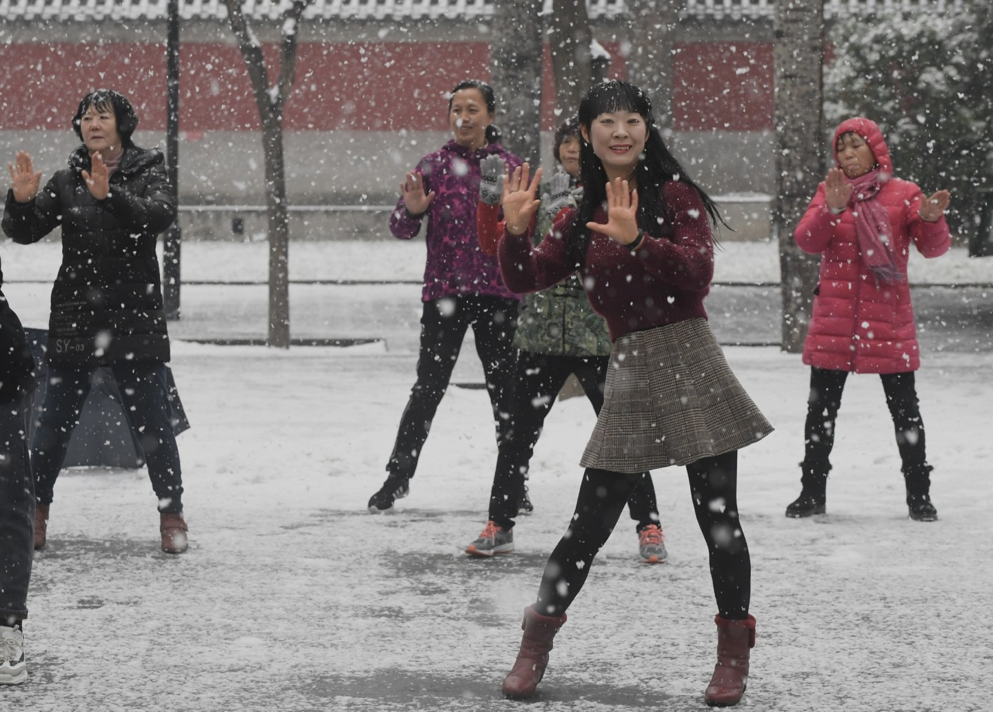 郑州尬舞大雪图片
