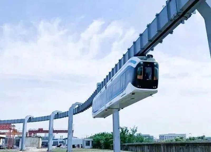 空轨示意图而光谷空轨二期则分为两段,一部分为花山段,一部分为中华