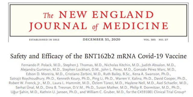 ▲辉瑞/BioNtech疫苗临床统计数据公布于权威科学期刊《新英格兰医学杂志》 来源：香港中文大学高琦博士 