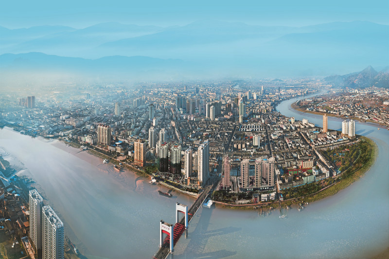 龙港新城航拍图